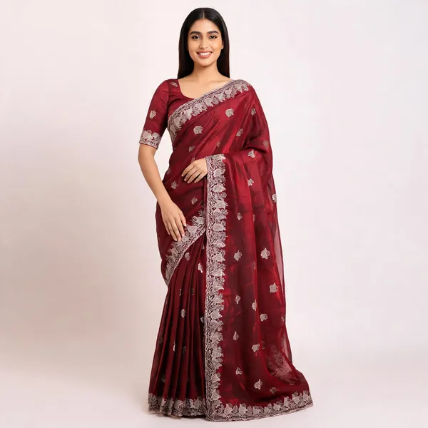 PIYU_P1068_Panchmukhi_Maroon_Saree