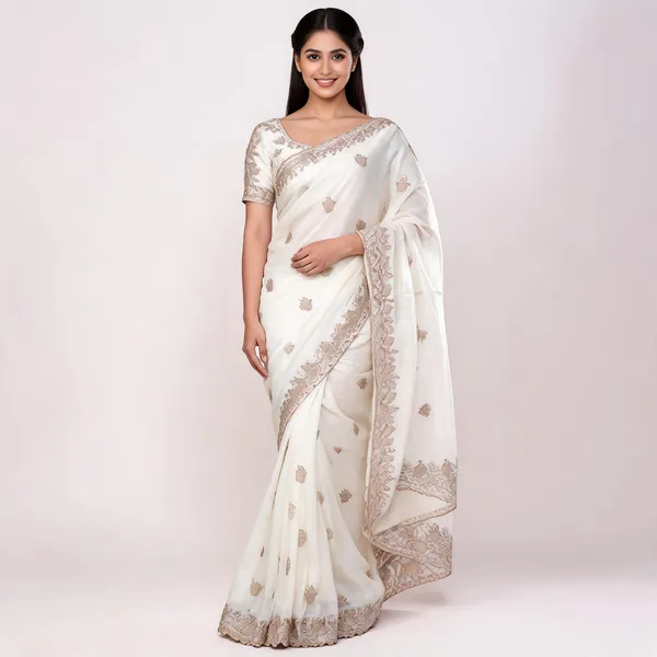 PIYU_P1068_Panchmukhi_White_Saree