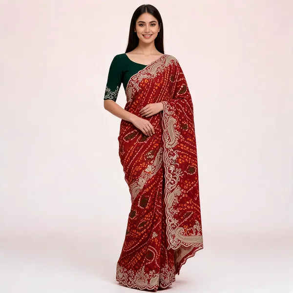 PIYU_P1091_MANGO-2_Saree