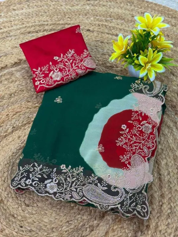 PIYU_P1094_LADDU_MANGO_GREEN_SAREE