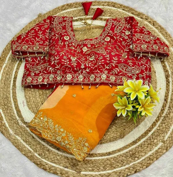 PIYU_P1102_BEAUTIFUL_PREMIUM_LADDU_MANGO_SAREE