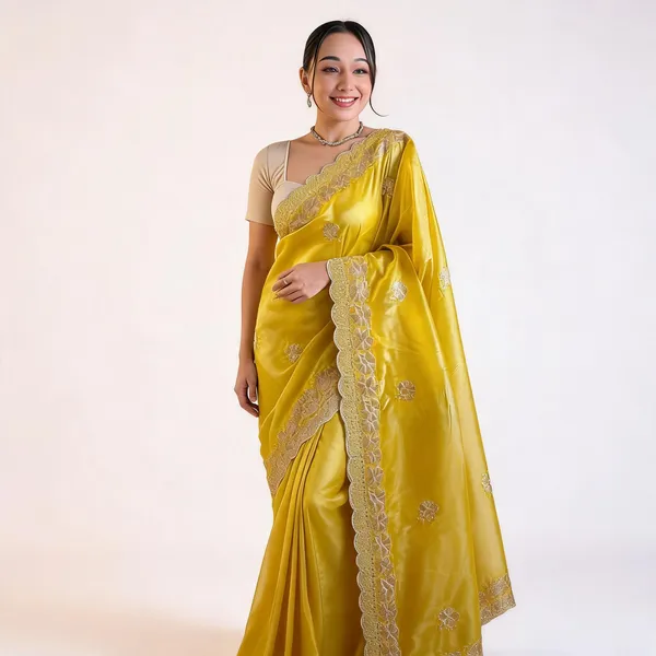 RC_5084_Mustard_Gold_Crunchy_Designer_Saree