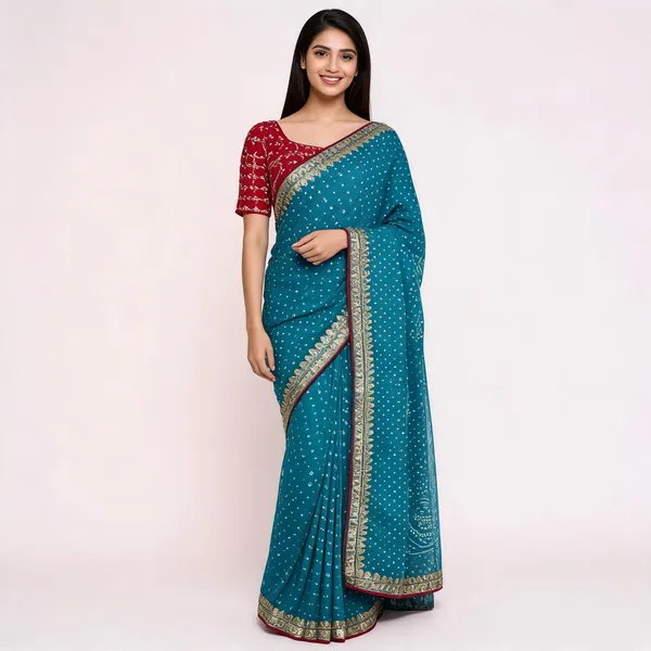 RC_Bandhej_Georgette_heavy_Coding_Sequence_border_Saree