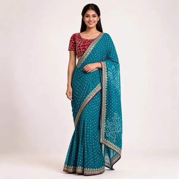 RC_Bandhej_Georgette_heavy_Coding_Sequence_border_Saree