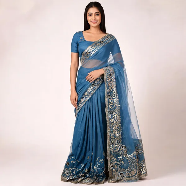 RC_Gota_Foil_Blue_Beautiful_Designer_Saree