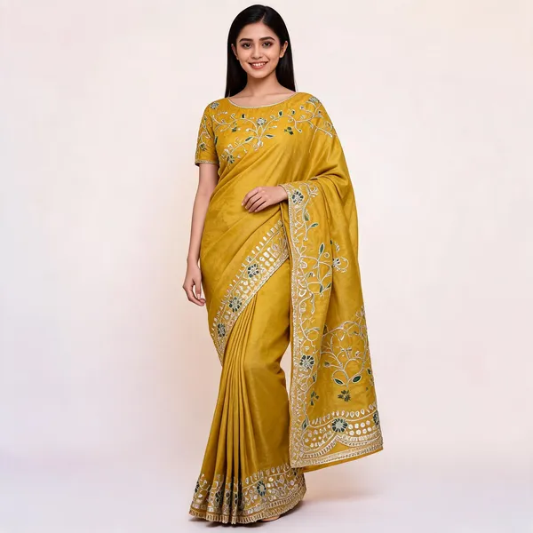 RC_Gota_Foil_Mustard_Beautiful_Designer_Saree