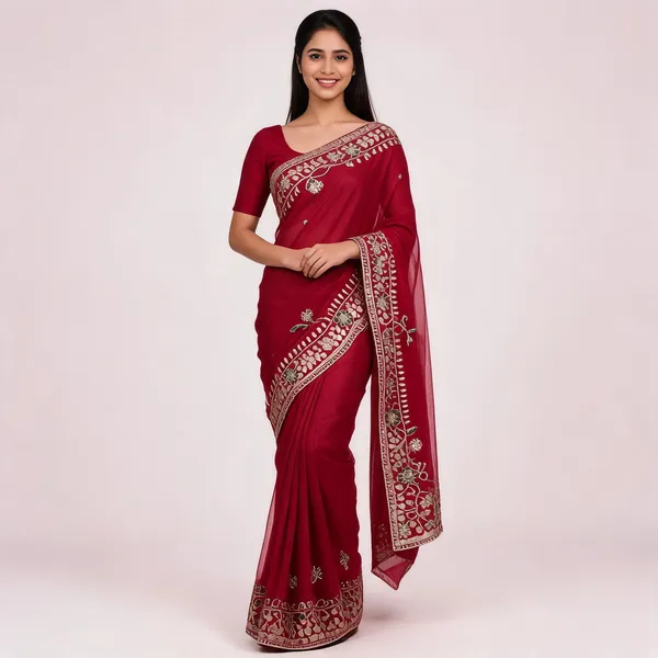 RC_Gota_Foil_Red_Beautiful_Designer_Saree