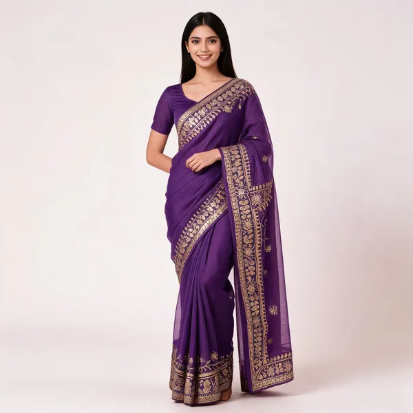 RC_Gota_Foil_Wine_Beautiful_Designer_Saree
