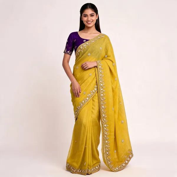 RC_Mustard_Chiffon_Crush_Silk_Saree