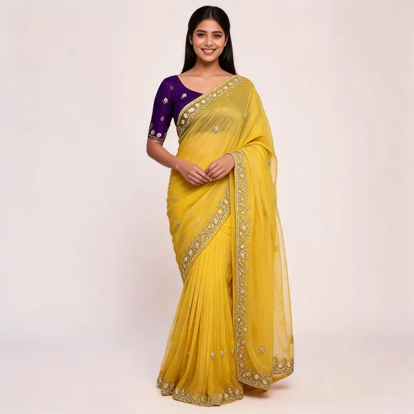 RC_Mustard_Chiffon_Crush_Silk_Saree