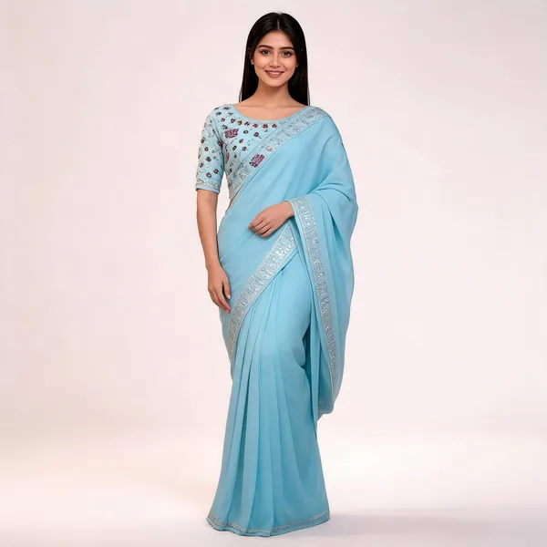 RC_Party_Wear_Blue_Crush_Shining_Saree_With_Beautiful_Heavy_Handwork