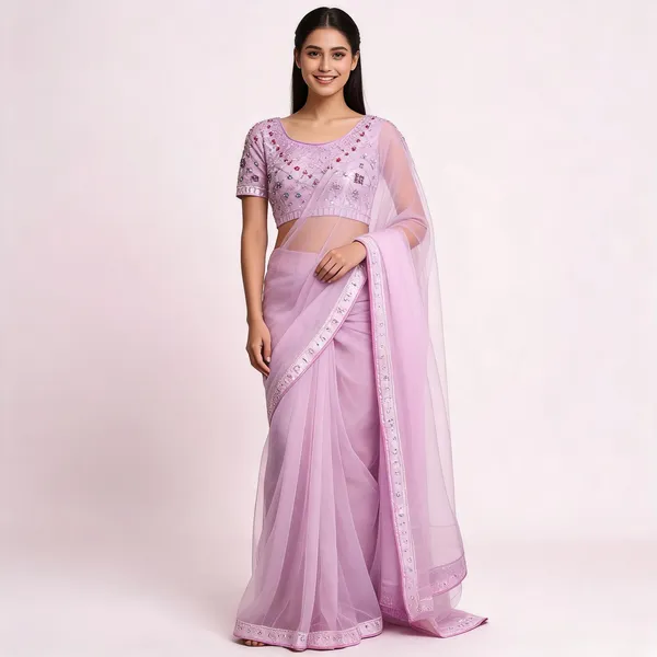 RC_Party_Wear_Pink_Crush_Shining_Saree_With_Beautiful_Heavy_Handwork