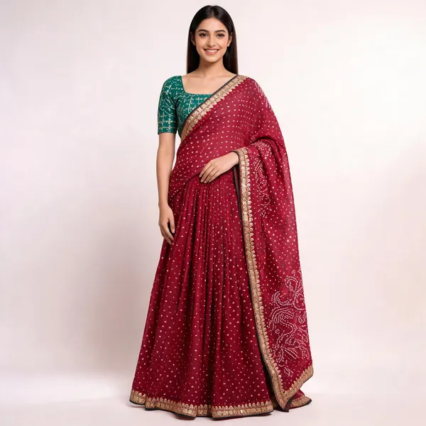 RC_Pink_Bandhej_Georgette_heavy_Coding_Sequence_border_Saree