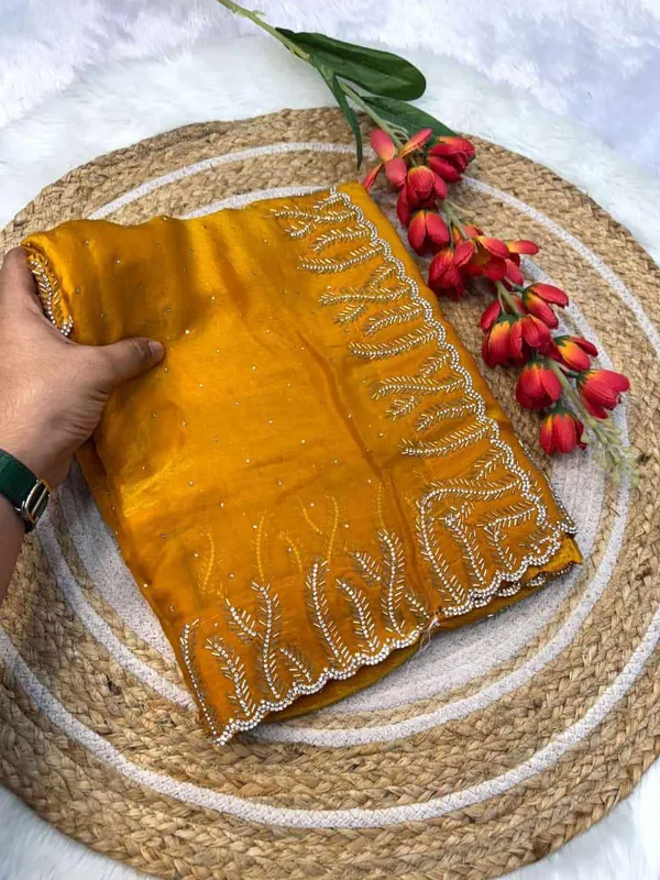 RC_Yellow_Fandy_satin_silk_Saree