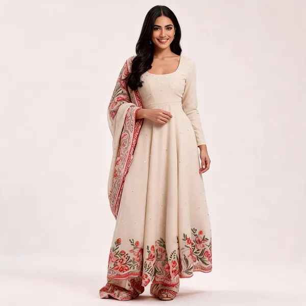 RTC_5873_Chinon_silk_thread_with_Sequnce_Off_White_Readymade_Dress