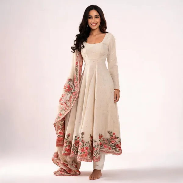 RTC_5873_Chinon_silk_thread_with_Sequnce_Off_White_Readymade_Dress