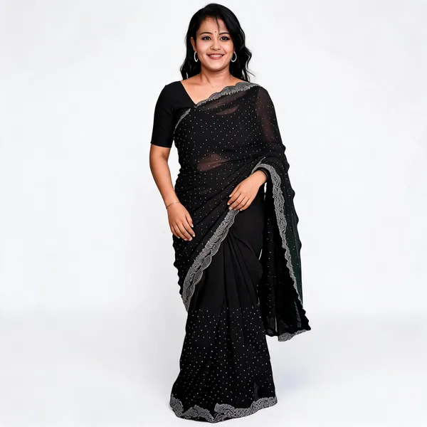 S4s_Black_Karishma_Siroski_Stones_Lace_Georgette_Party_Wear_Saree