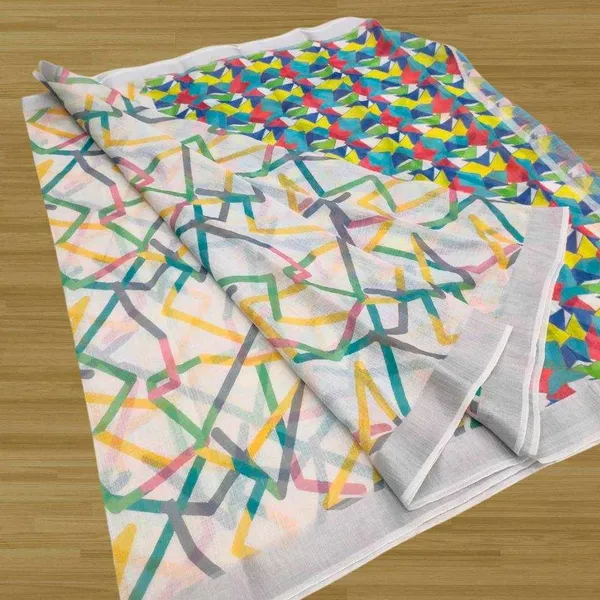 S4S_Linen_White_ZigZag_Cotton_Saree