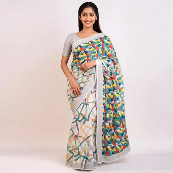 S4S_Linen_White_ZigZag_Cotton_Saree