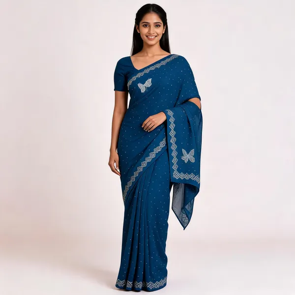S4s_Petrol_Blue_Siroski_Butterfly_Stones_Lace_Georgette_Party_Wear_Saree