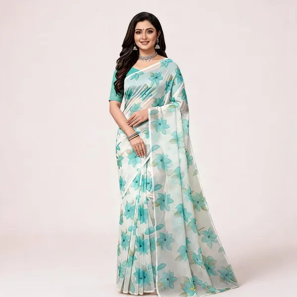 S4S_Turkey_Floral_Silk_Blue_Saree