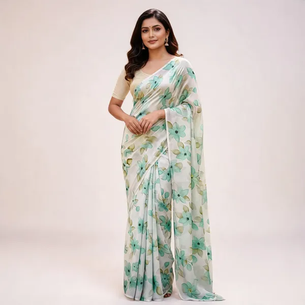 S4S_Turkey_Floral_Silk_Green_Saree