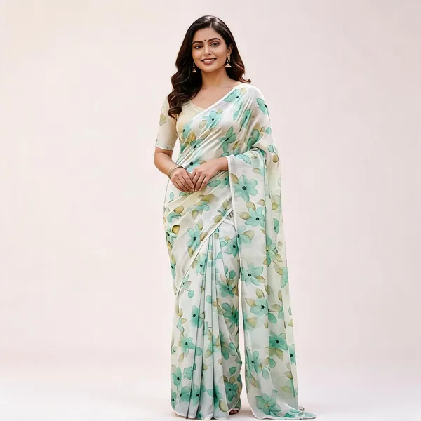 S4S_Turkey_Floral_Silk_Green_Saree