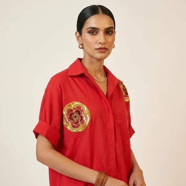 Antifit_Embellished_Pure_Cotton_Shirt