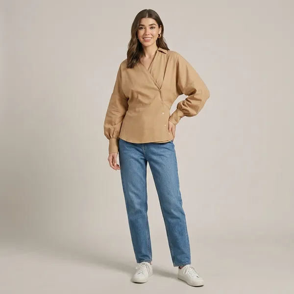 Balloon_Sleeves_Pure_Cotton_Shirt
