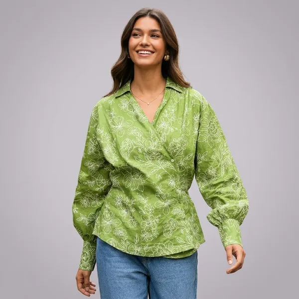 Balloon_Sleeves_Pure_Cotton_Shirt