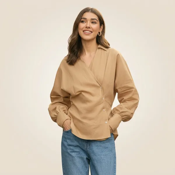 Balloon_Sleeves_Pure_Cotton_Shirt
