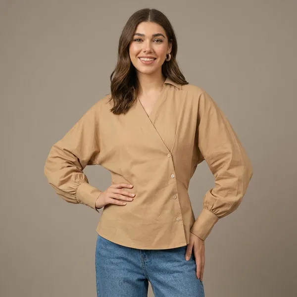 Balloon_Sleeves_Pure_Cotton_Shirt