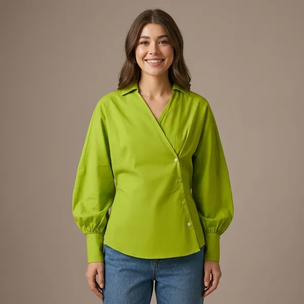 Balloon_Sleeves_Pure_Cotton_Shirt