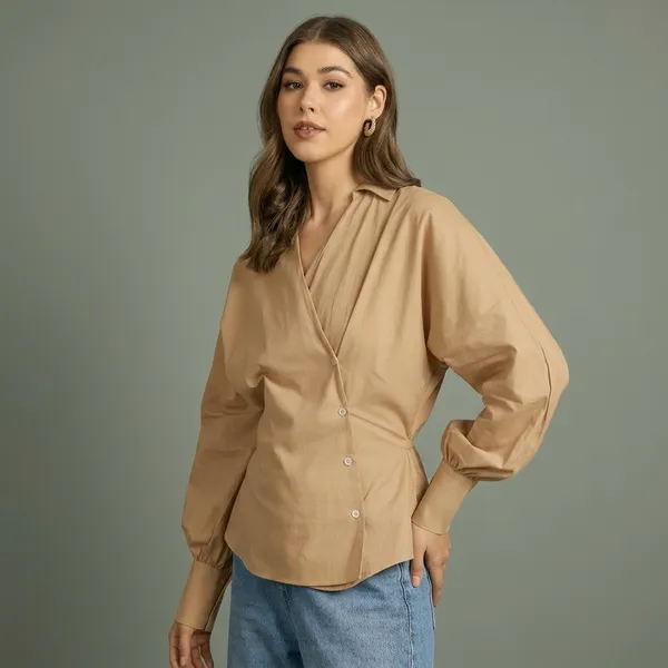 Balloon_Sleeves_Pure_Cotton_Shirt