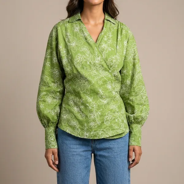 Balloon_Sleeves_Pure_Cotton_Shirt