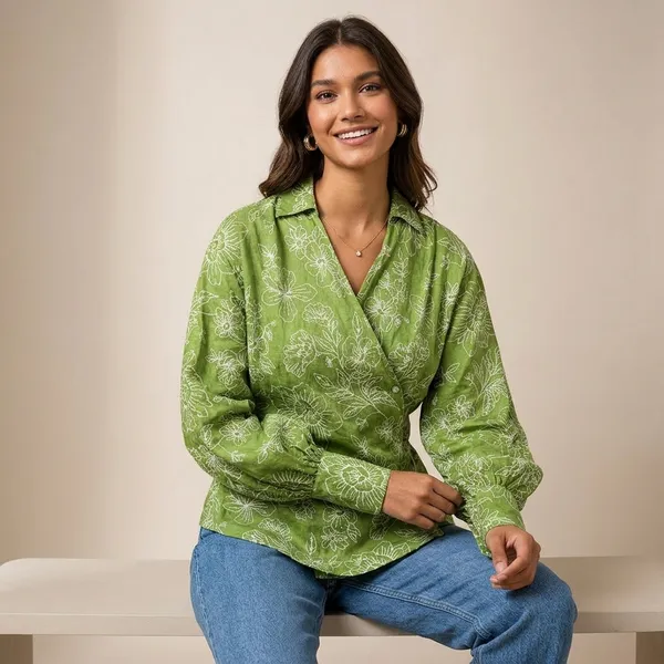 Balloon_Sleeves_Pure_Cotton_Shirt