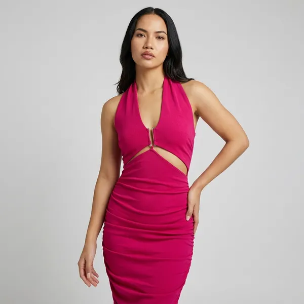 Stretchable_Halter_Neck_Hardware_Dress