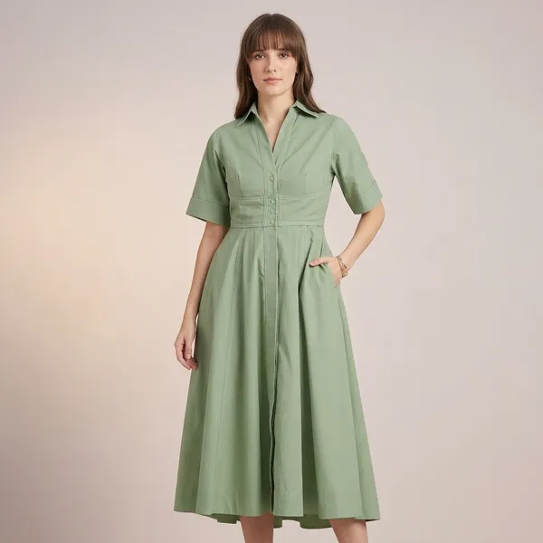 Corset_Panelled_Cotton_Midi_Dress
