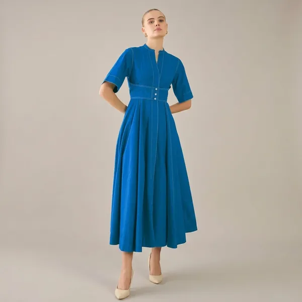 Corset_Panelled_Cotton_Midi_Dress