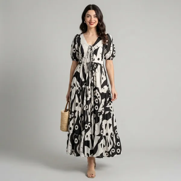 Pure_Cotton_Neck_Tie_Up_Maxi_Dress