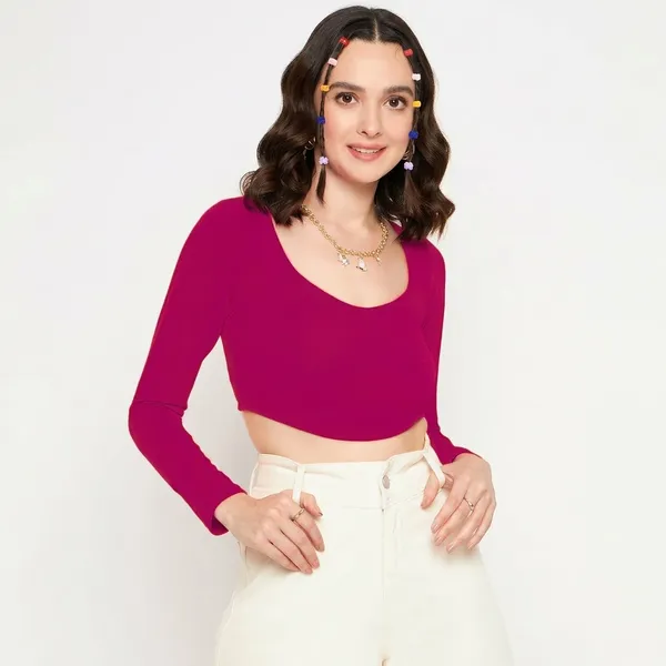 Solid_Cotton_Stretchable_Crop_Top