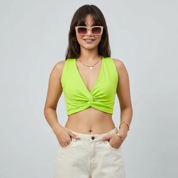 Cotton_Stretchable_Knotted_Short_Top