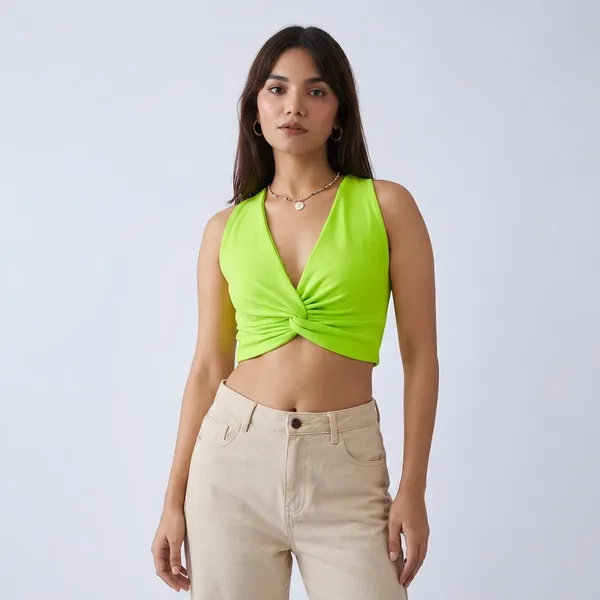 Cotton_Stretchable_Knotted_Short_Top