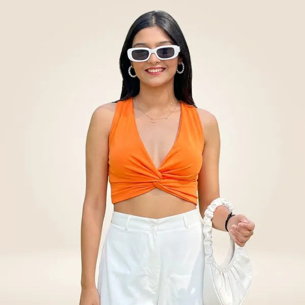 Cotton_Stretchable_Knotted_Short_Top