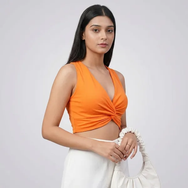 Cotton_Stretchable_Knotted_Short_Top