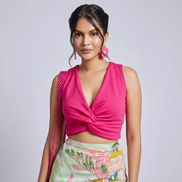 Cotton_Stretchable_Knotted_Short_Top