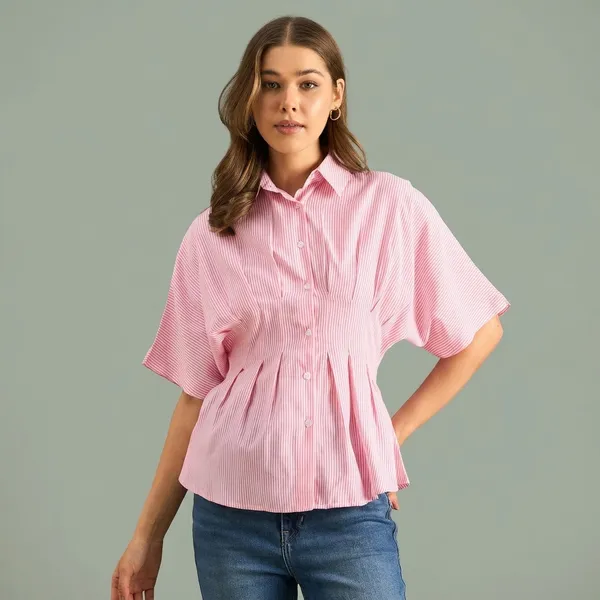 Drop_Shoulder_Pleated_Pure_Cotton_Shirt