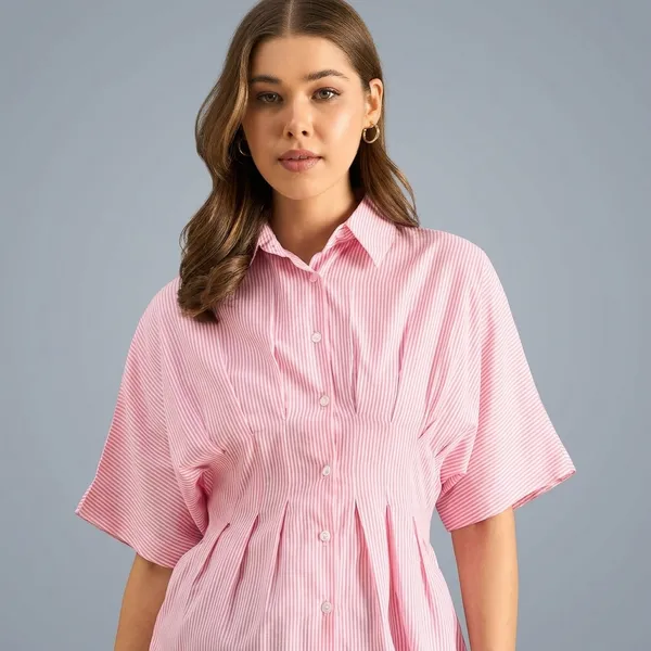 Drop_Shoulder_Pleated_Pure_Cotton_Shirt
