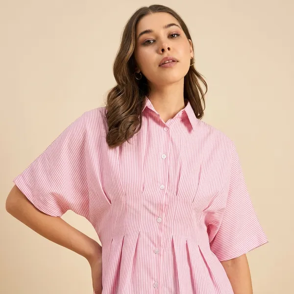 Drop_Shoulder_Pleated_Pure_Cotton_Shirt