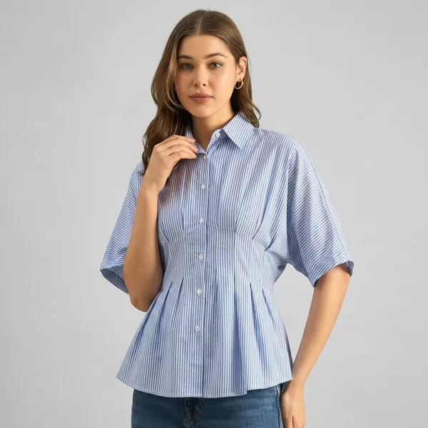 Drop_Shoulder_Pleated_Pure_Cotton_Shirt